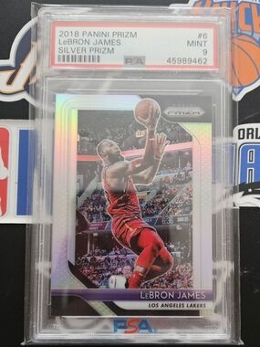Panini LeBron James Silver Prizm Basketball Card - Red, Silver, Purple